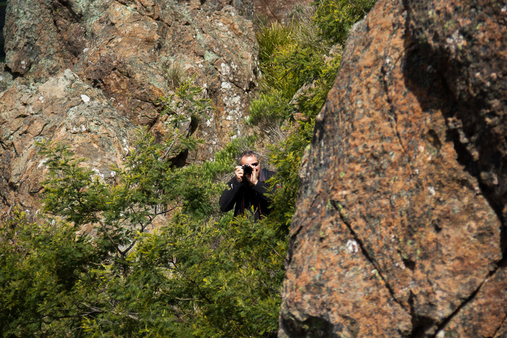 photographer-behind-rocks-trees