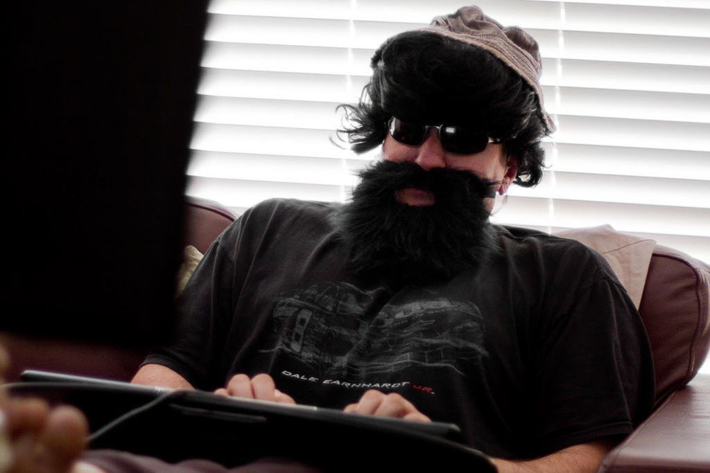 sitting-at-computer-fake-beard