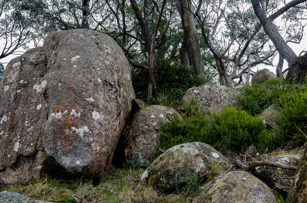 climbing-towards-granite-boulders-mt-langi-ghiran