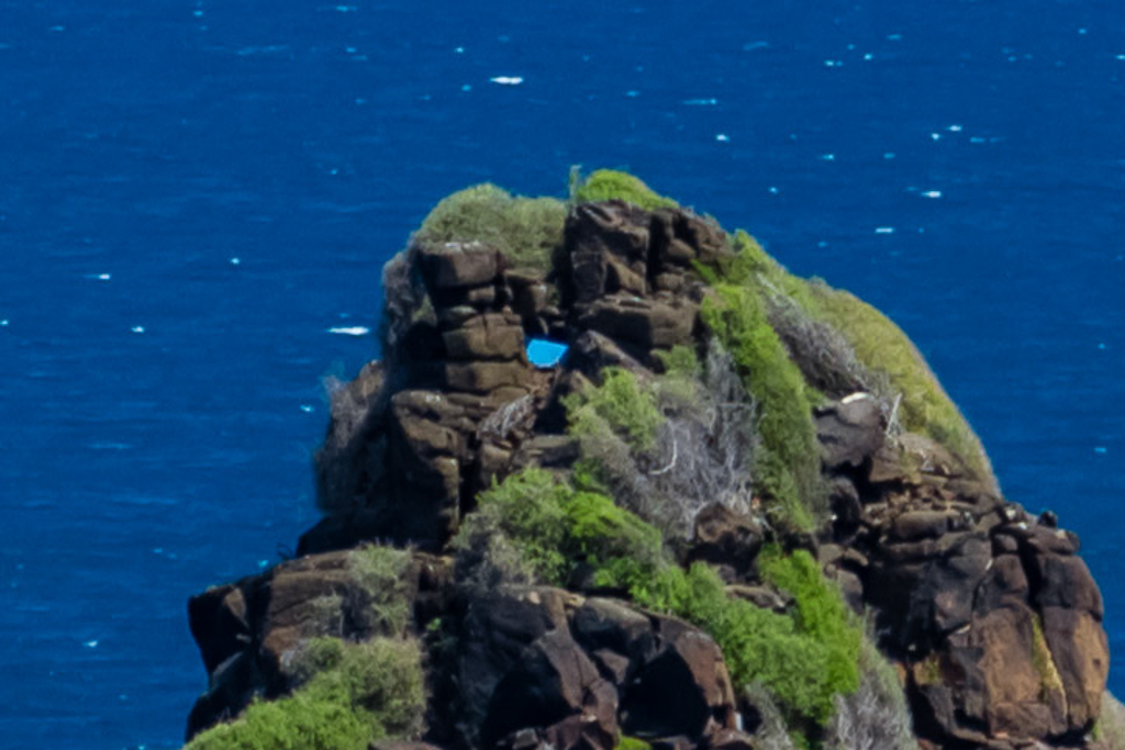blue-object-on-pyramid-rock-phillip-island